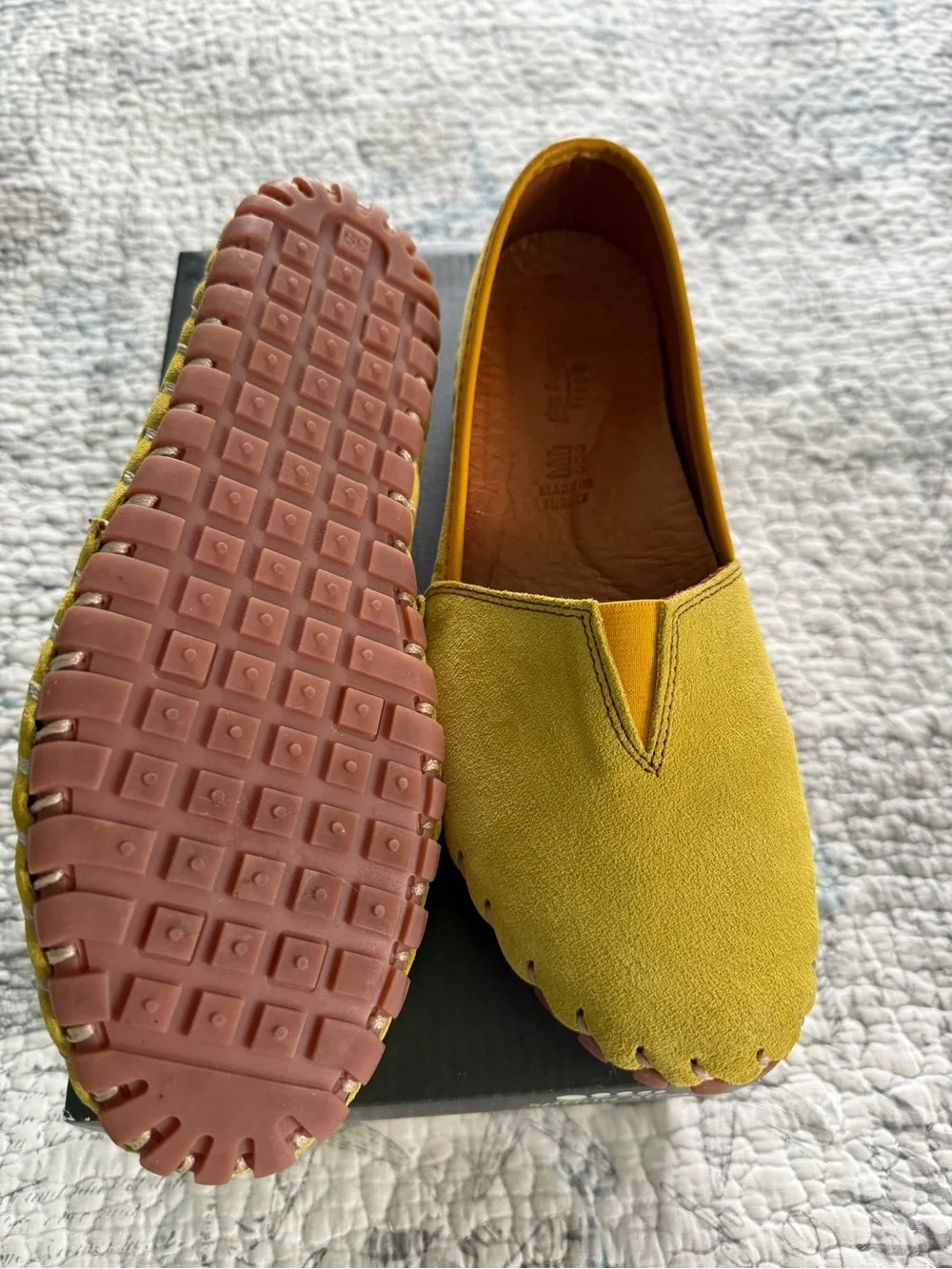 Spring Step Yellow Suede Flats - Kathaleta - Picture 5 of 6